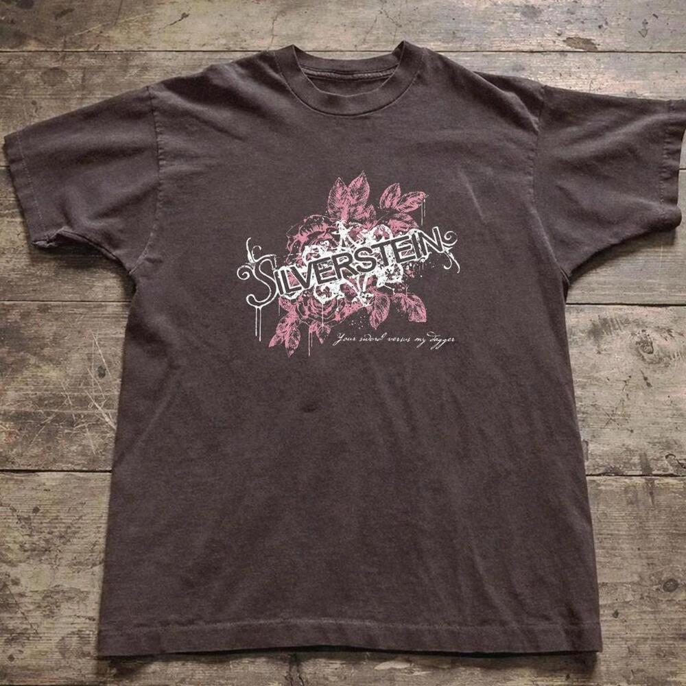 Brown 90S Silvertstein Band Tee